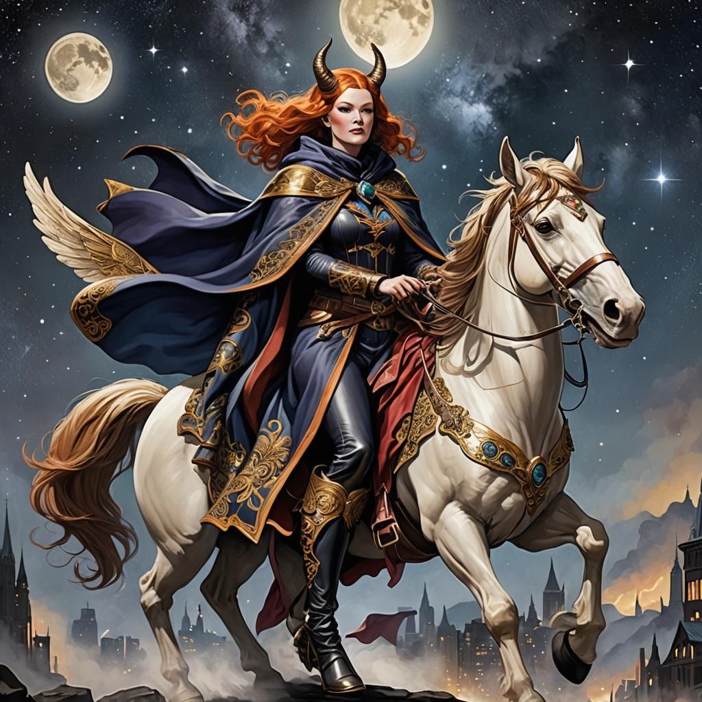 Auburn Alchemist Rides Winged Mule Through Space