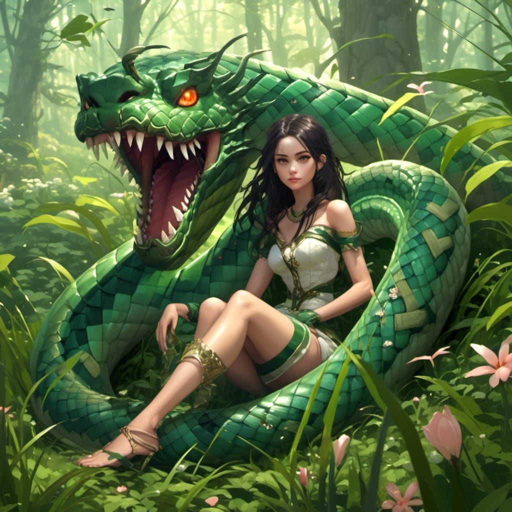 Serpent Coiled in Grass, Animation Style