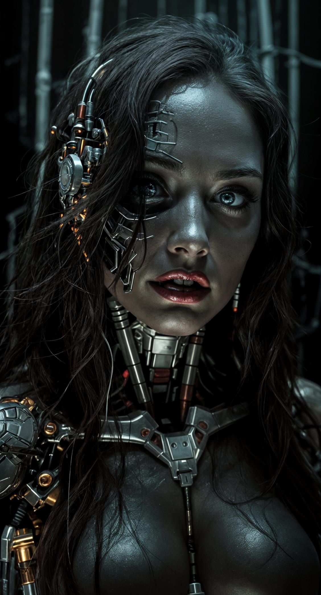 Sci-Fi Horror: Woman's Cyborg Transformation