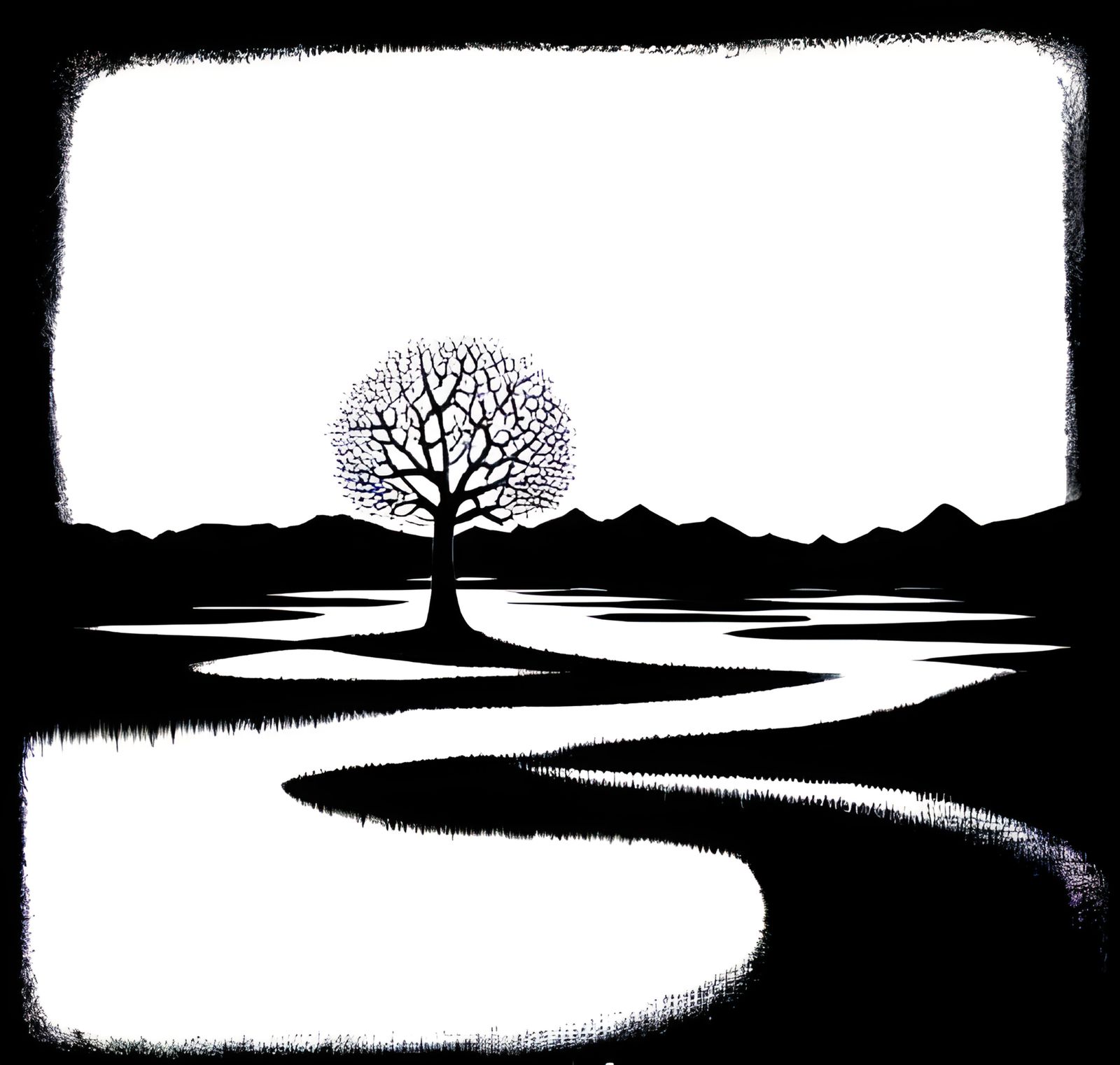 Monochromatic Inner World Landscape