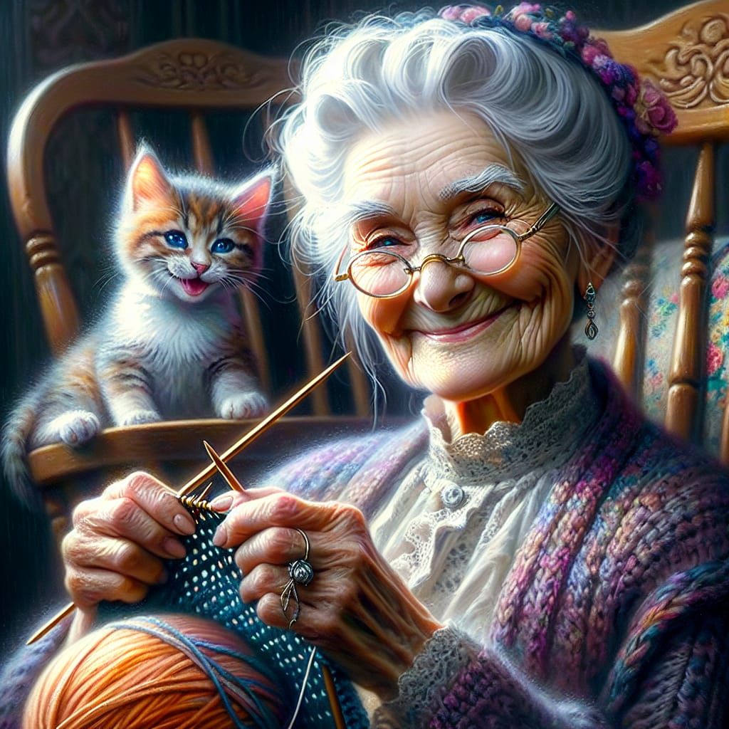 Knitting Grandma
