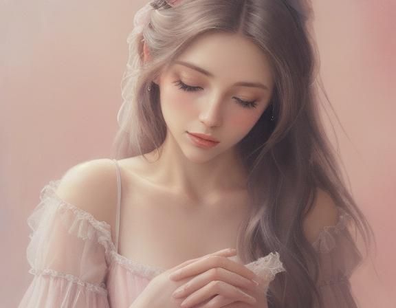 Impressionist Fortune Teller Portrait in Pastel Hues