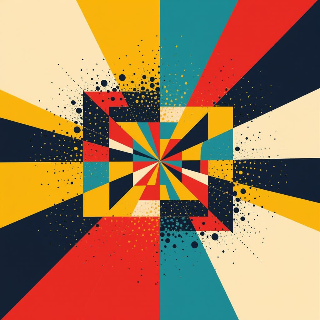 Geometric Bauhaus Pop Art in 8K