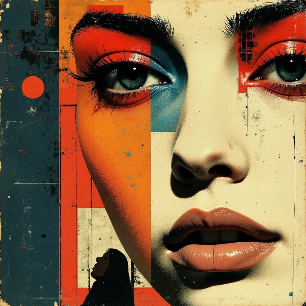 Captivating Woman's Portrait with Bold Lines