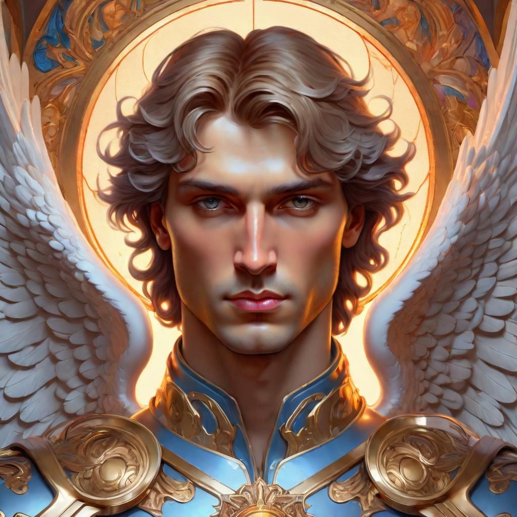 Archangel Michael Soul Prince Portrait in Academic Art Style