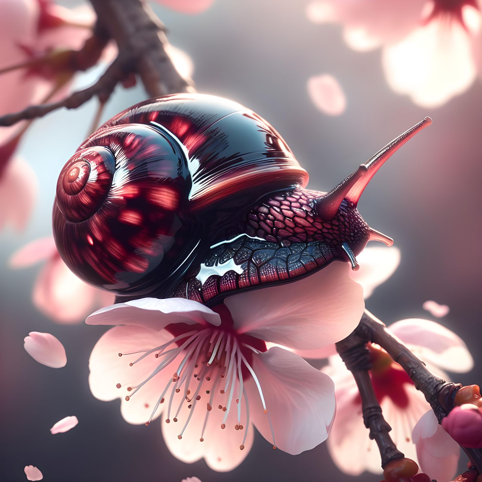 Cherry Blossom Snail