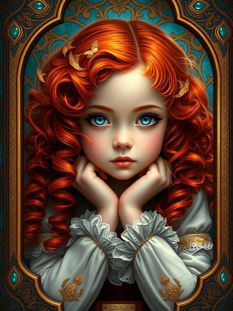 Enchanting Portrait of a Girl with Red Hair