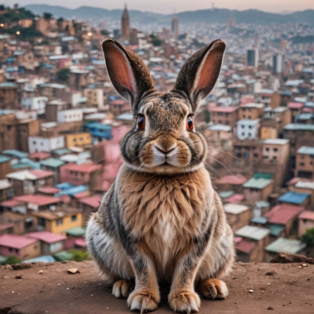 Lost Rabbit Portrait in Antananarivo
