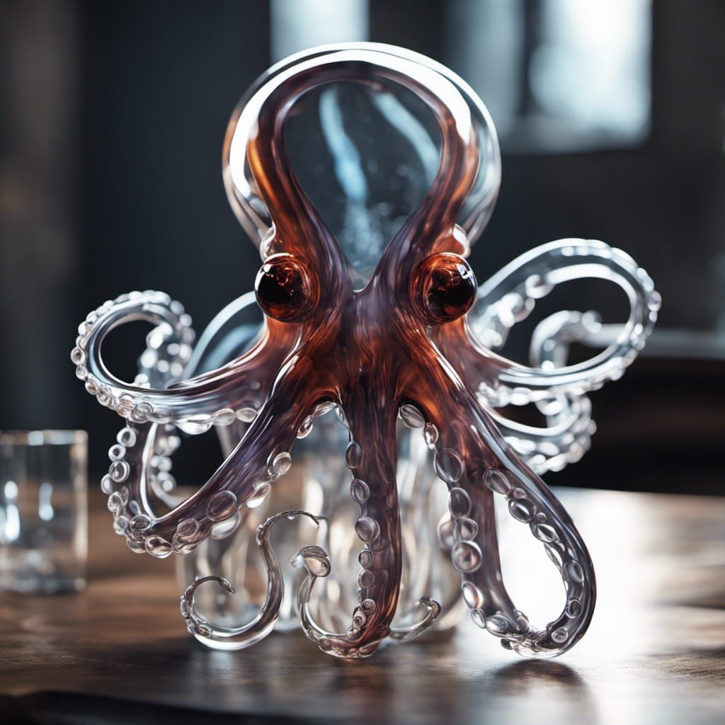 Lifelike Glass Octopus Created with Modern Techniques