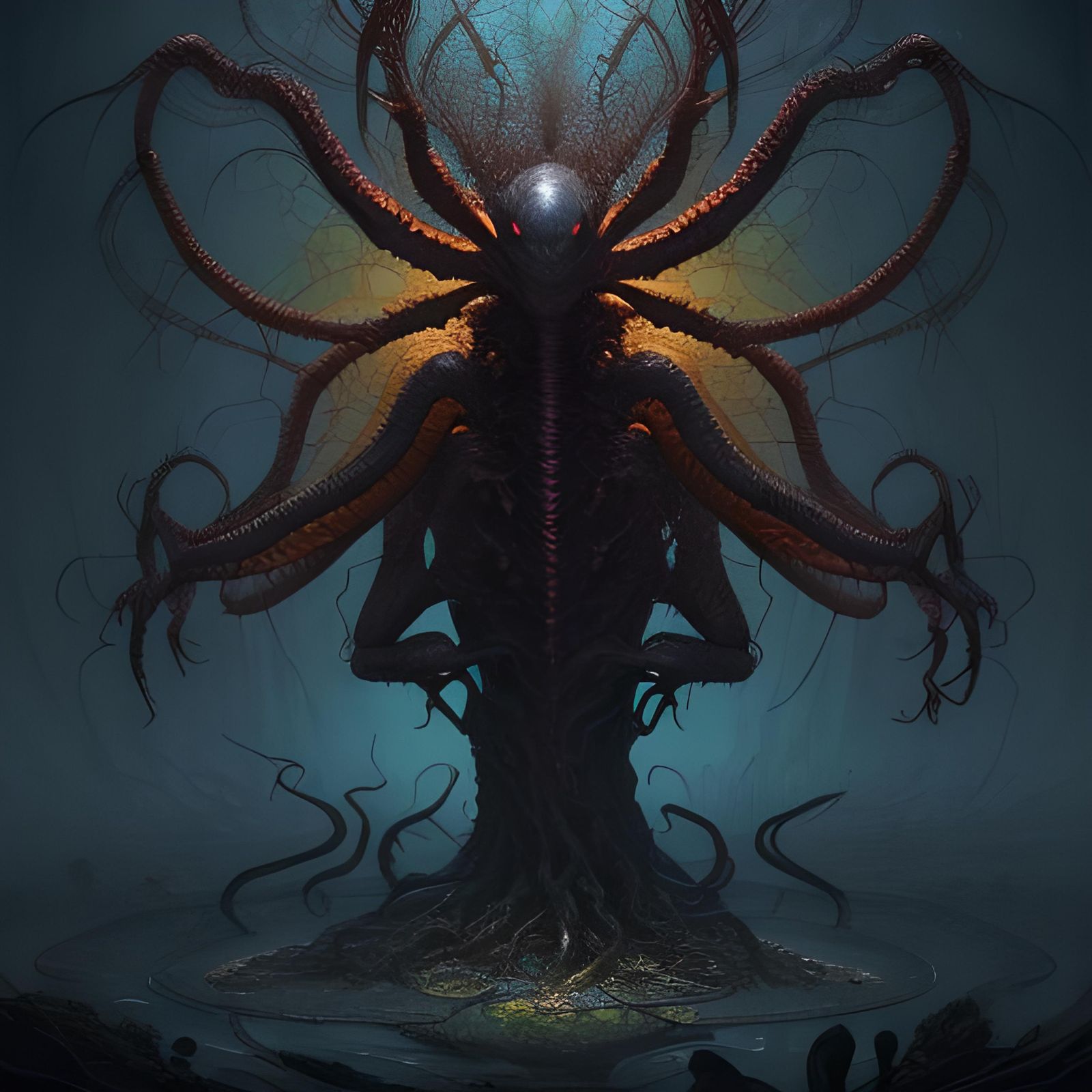 Surreal Alien Terrarium: A Digital Matte Painting