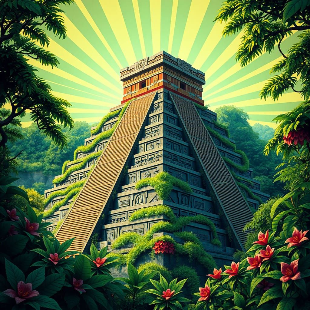 Ancient Mesoamerican Pyramid Emerges from Emerald Jungle