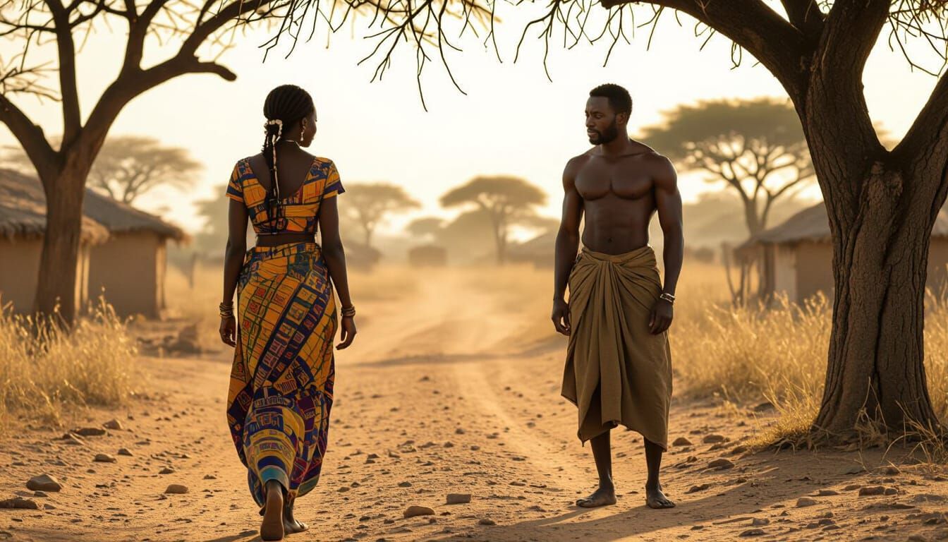 Emotional Farewell in Early Sunlight