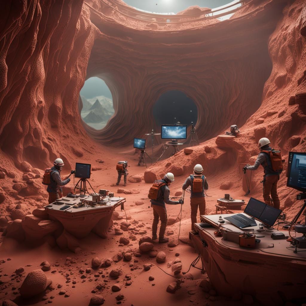 Martian Habitat Construction as Matte Painting