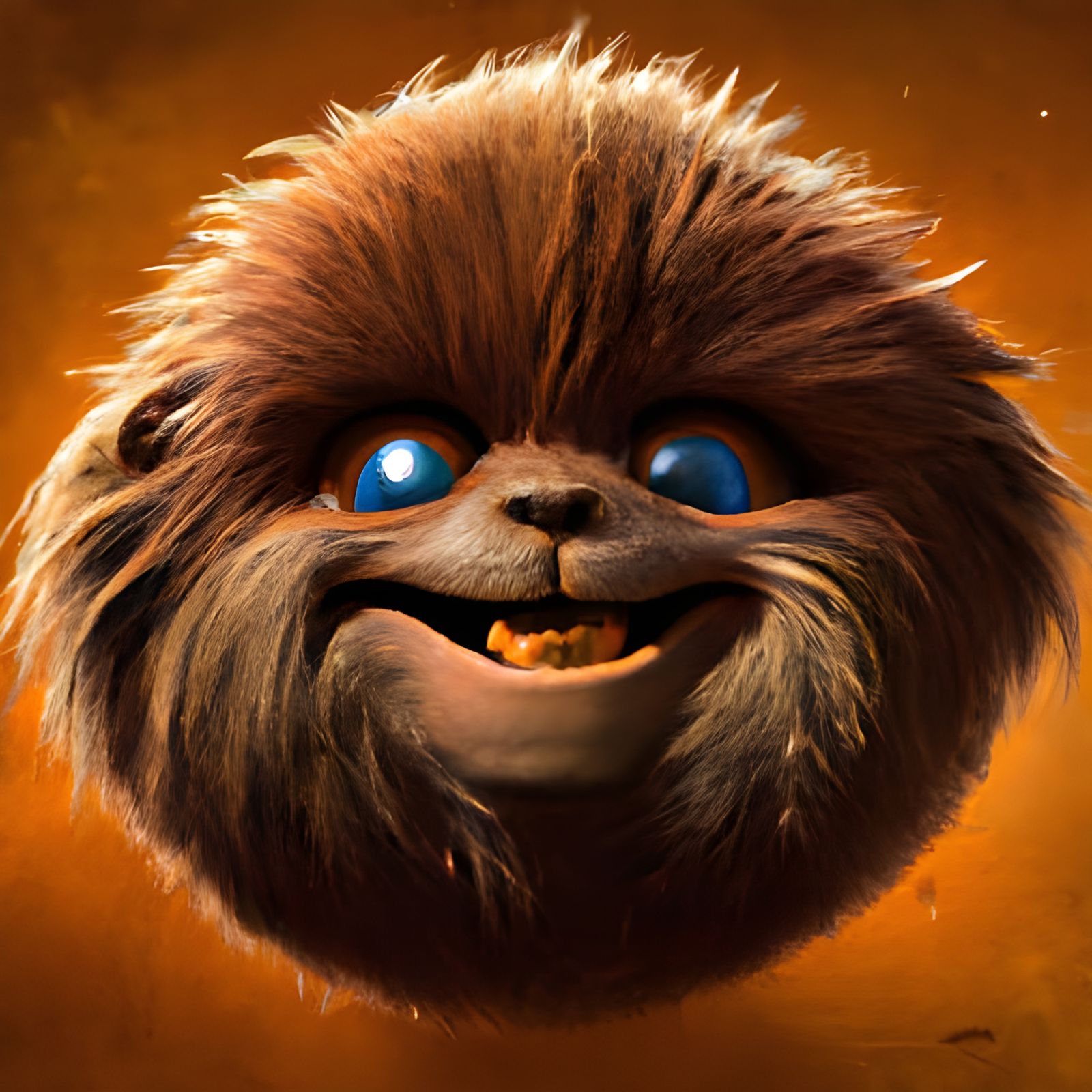 Happy Wookiee Emoji by James Christensen, 3D Render