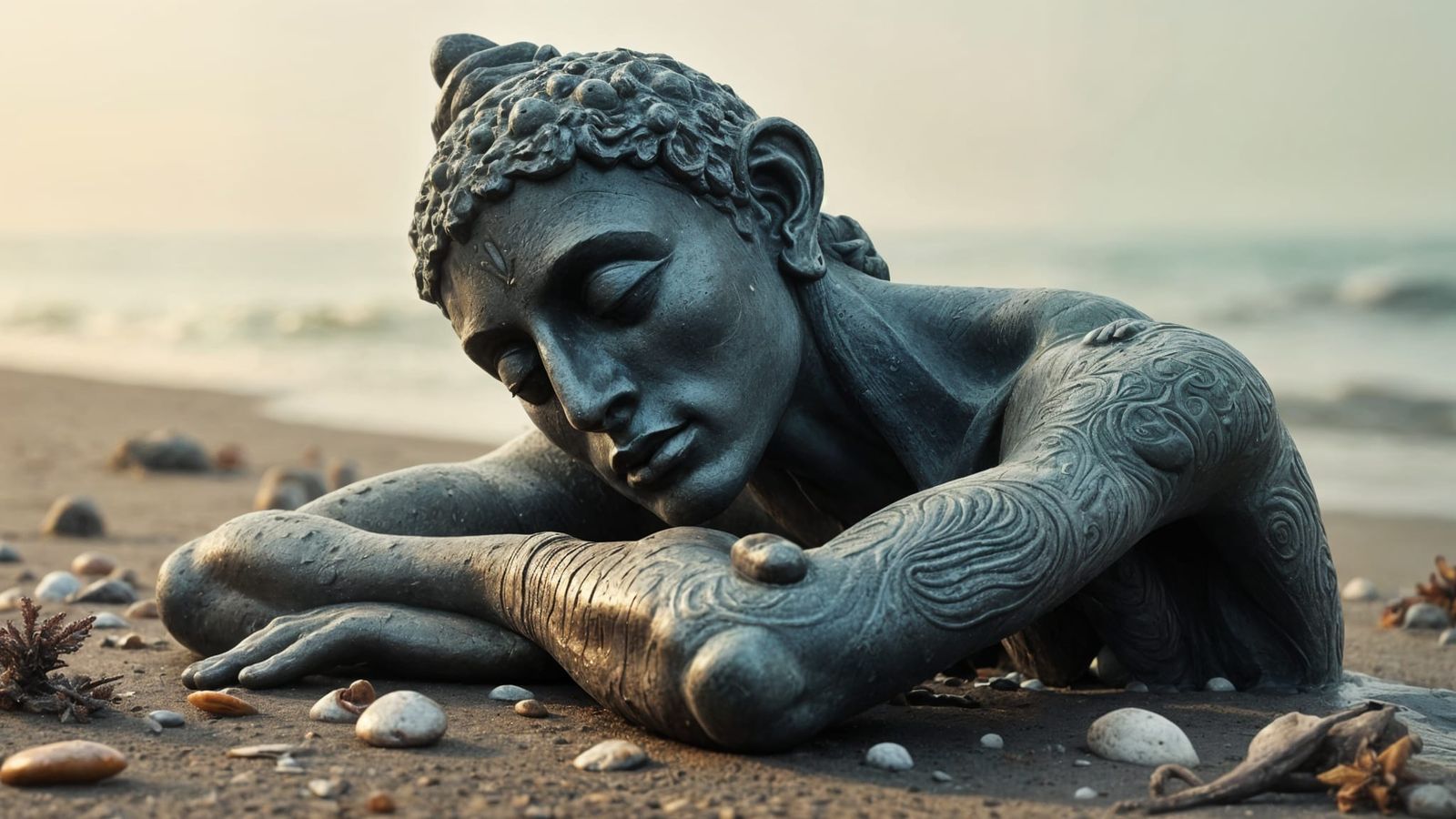 Ancient Vishnu Statue Washes Up on Indian Beach
