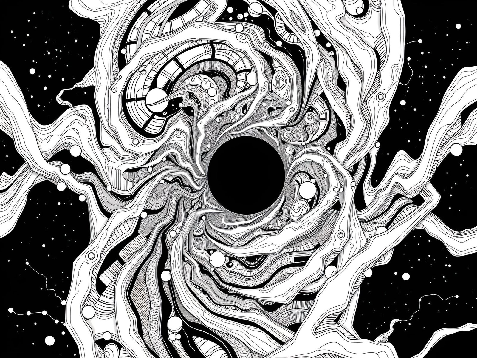 Black Hole Elemental Portrait in RTX Hyperdrive