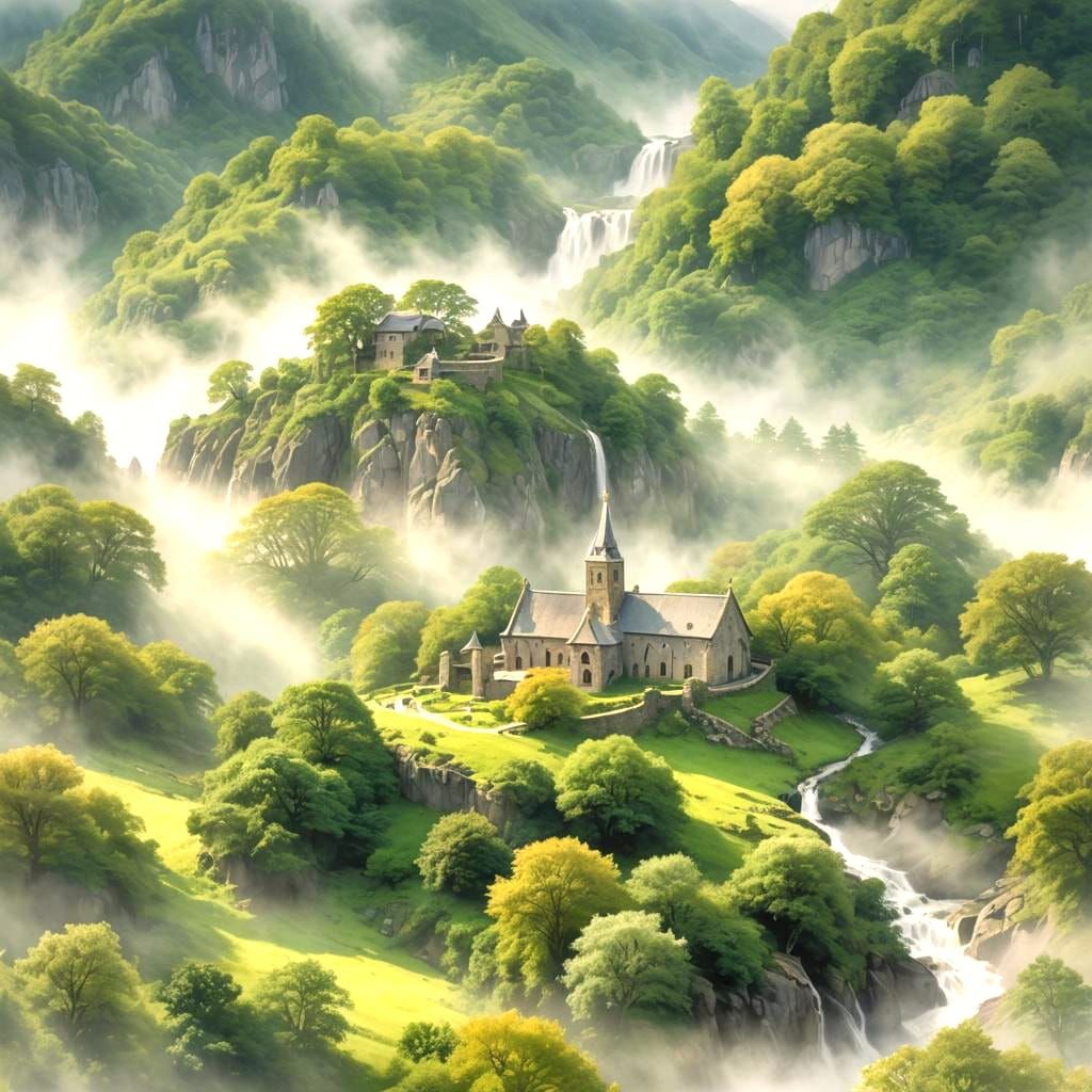 Celtic Sanctuary in Divine Sunlight