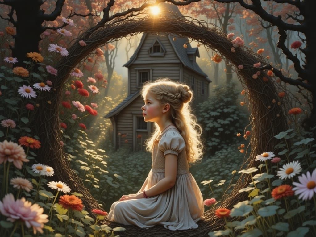 Vibrant Garden Blooms in a Gritty Urban Oasis