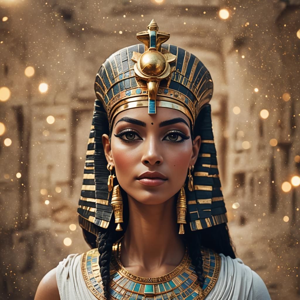 Futuristic Egyptian Queen Ruling the World
