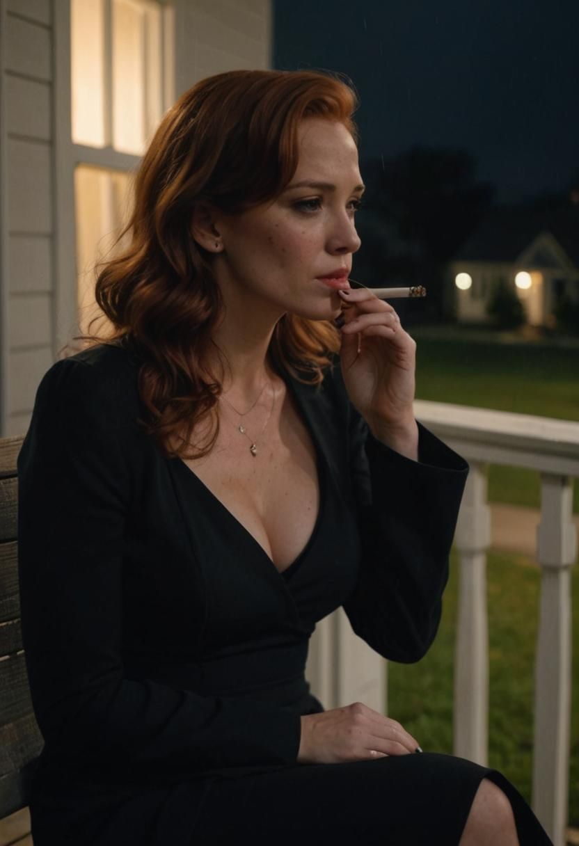 Detective Anne Holowitz Smoking in the Rain