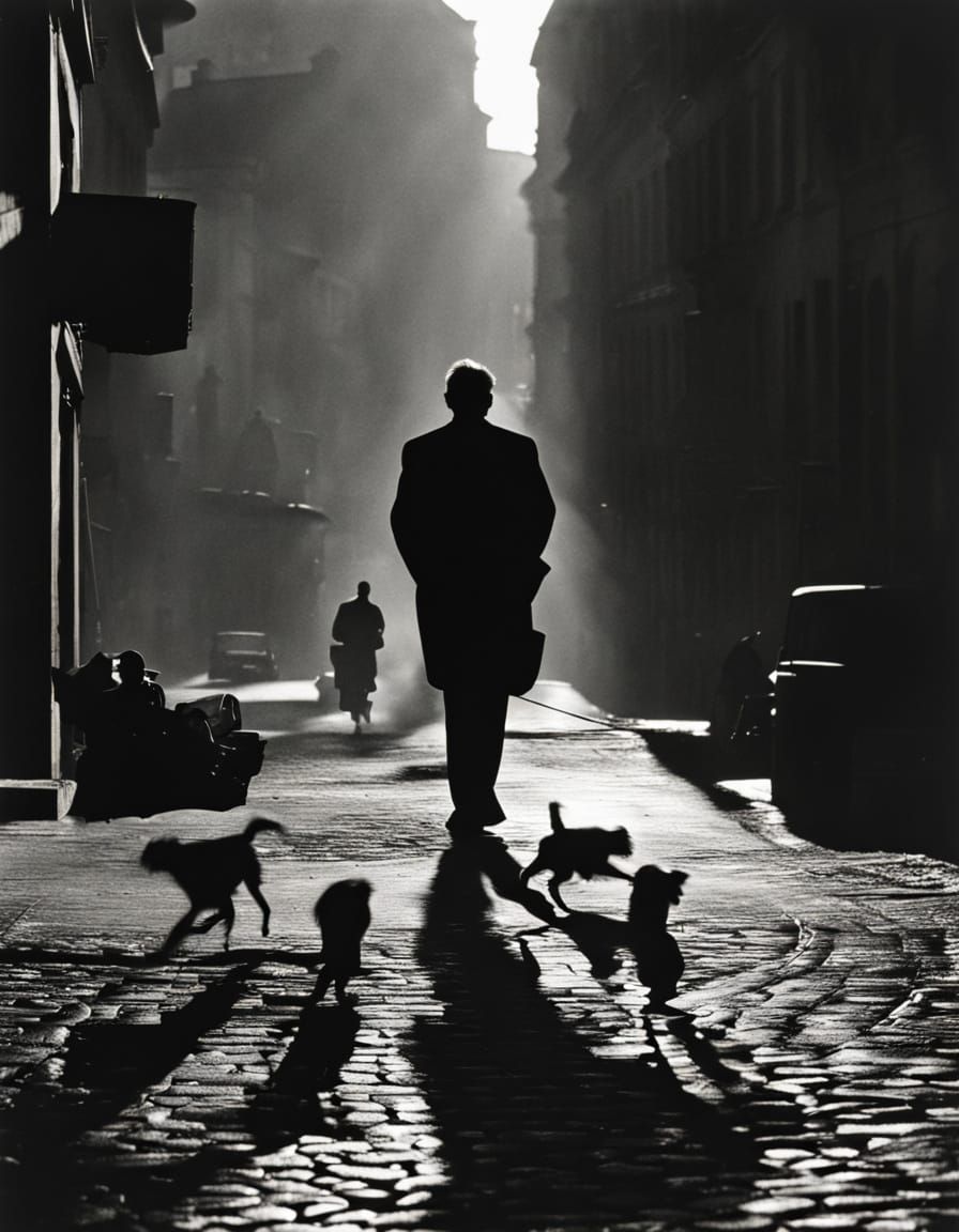 Street Reporter in Motion, Inspired by Cartier-Bresson