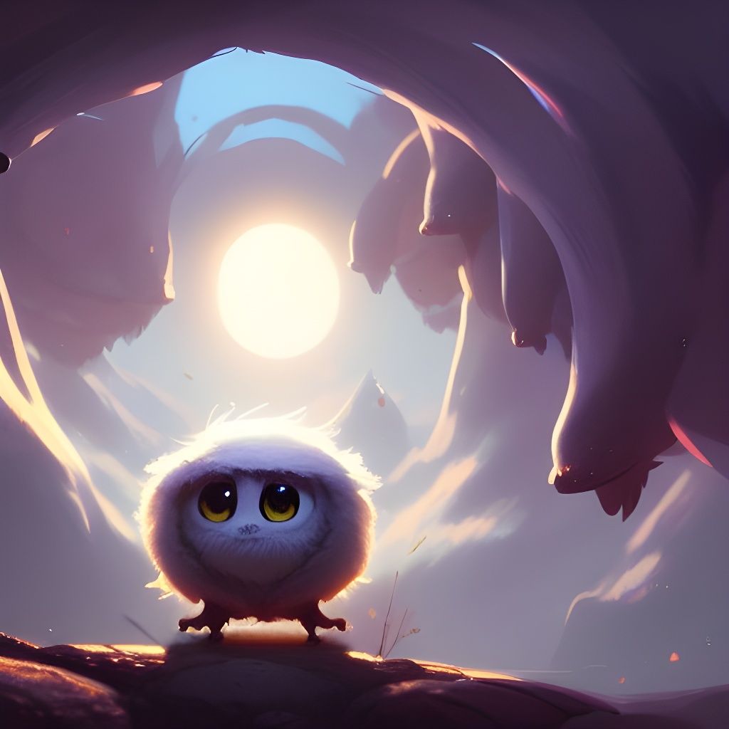 Cute Fluffy Monsters in Hyperrealistic Style