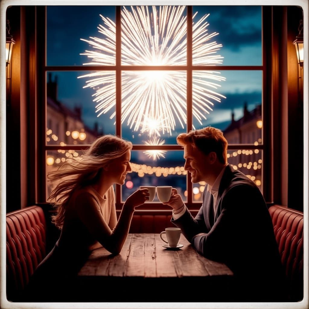 Couple Celebrates New Year's Eve With Irish Coffee