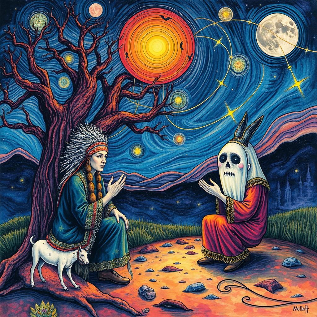 Surreal Portrait: Inner Void Search in Mixed Styles