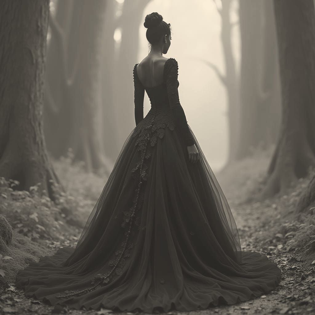 Gothic Victorian Woman in Dark Colors