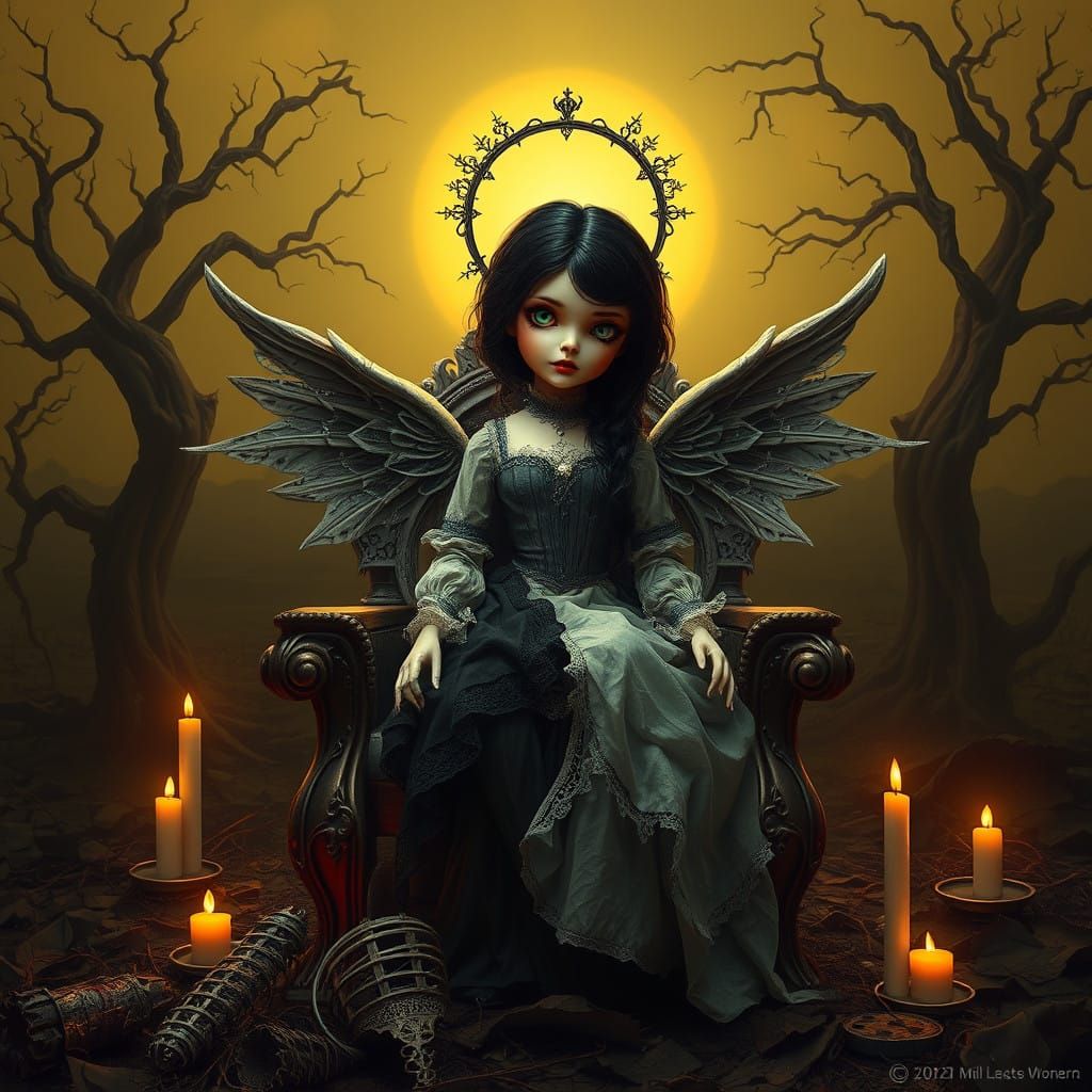 Haunting Victorian Doll Lost to Darkness