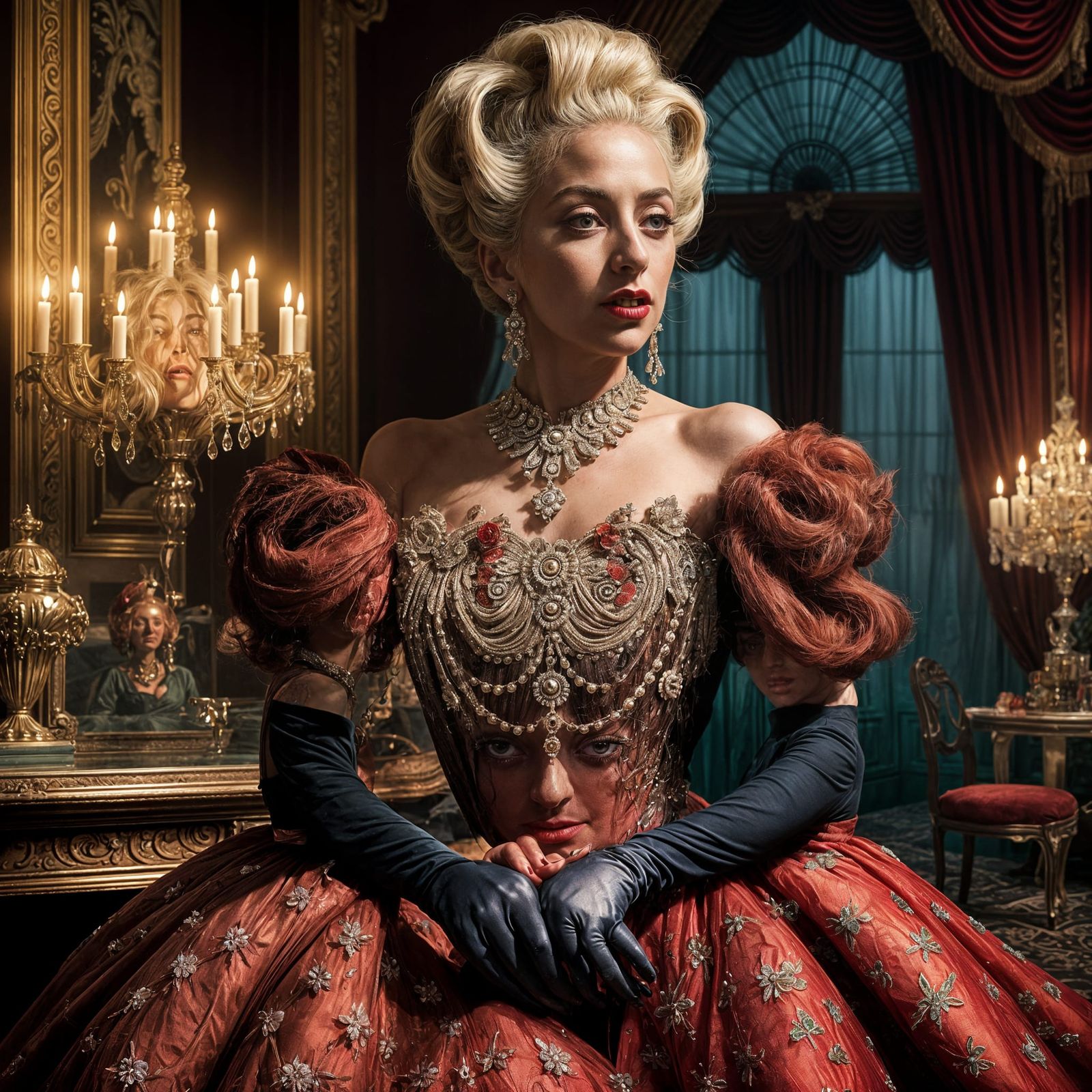 Lady Gaga as Baby Jane Hudson: Hyperrealistic Splash Art