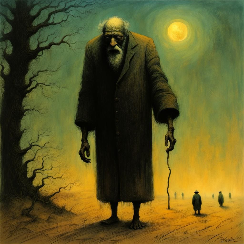 Uncle Remus in Beksinski-Inspired Surrealism