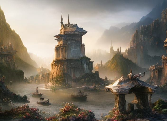 Epic Knight Battle: Detailed Digital Matte Painting