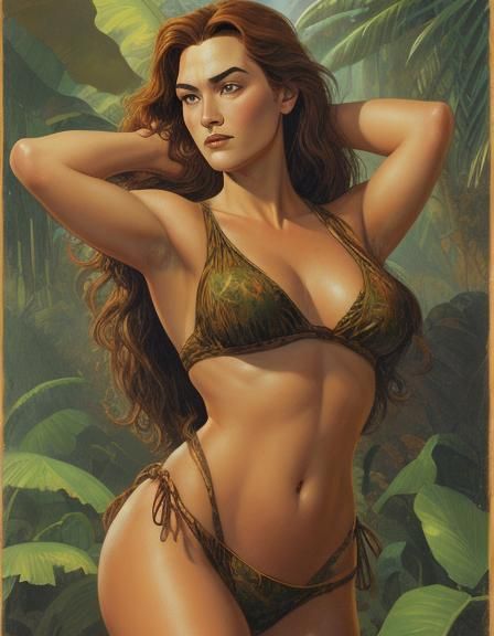 Kate Winslet in the jungle