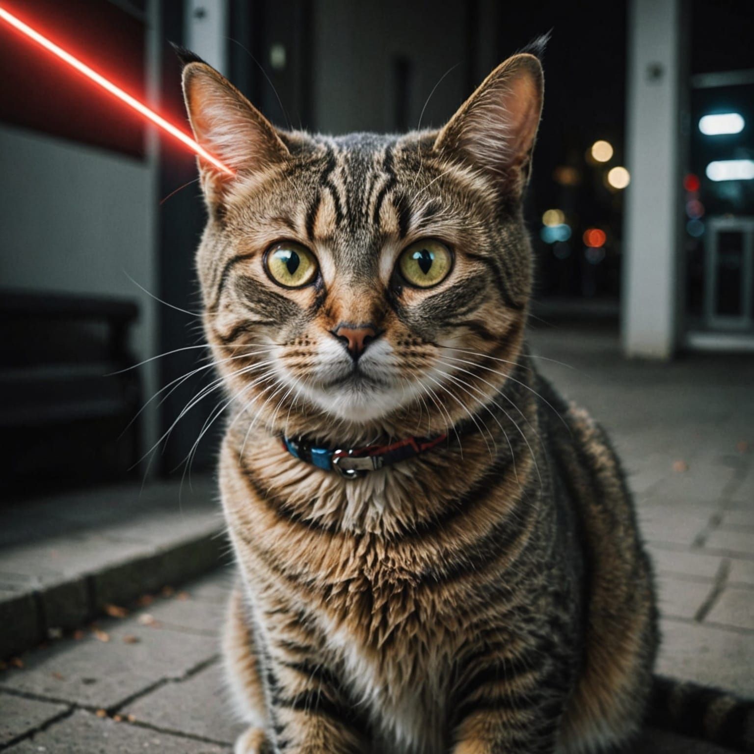 Feline Cyberpunk Warrior