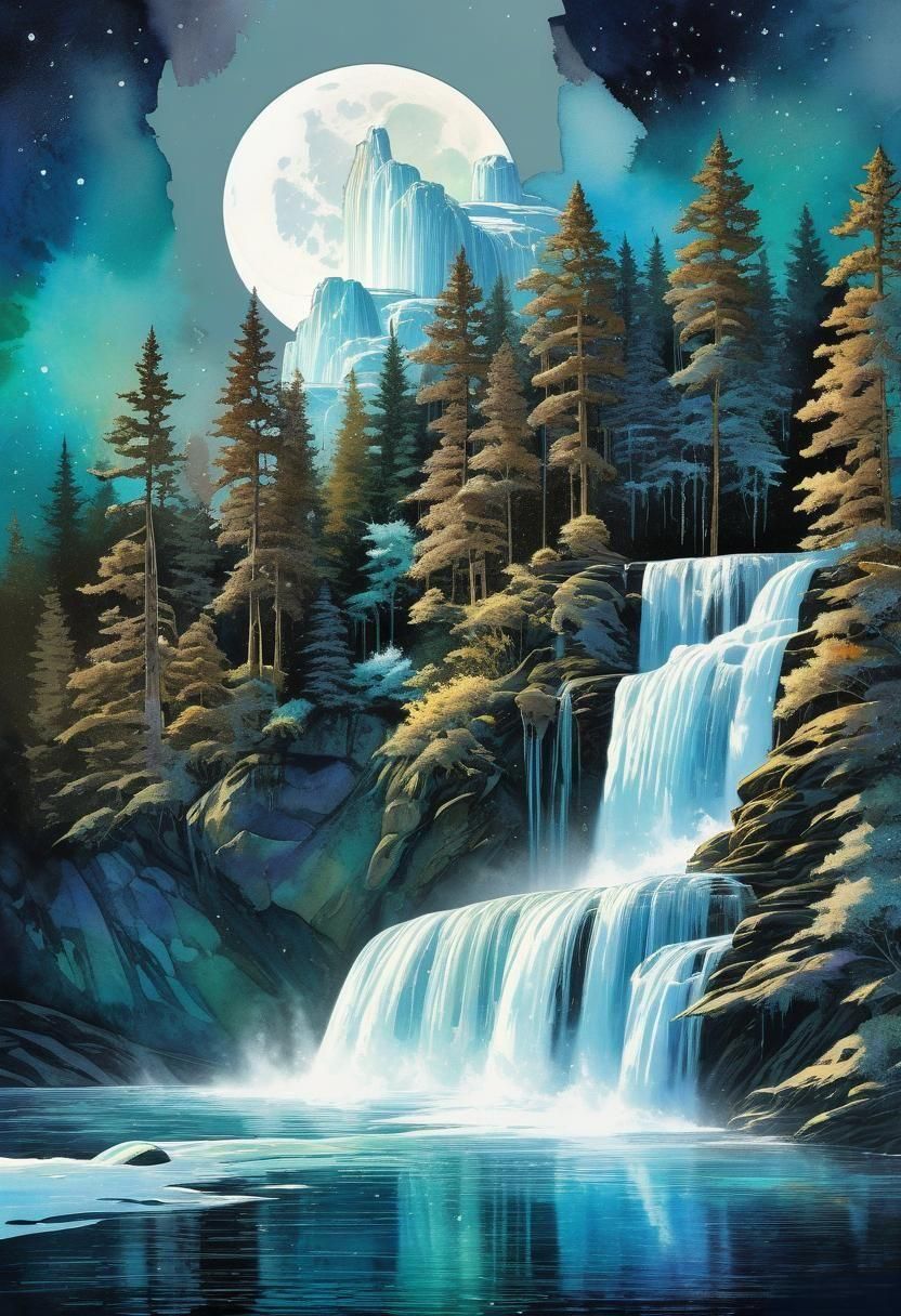 Dark Indigo Water Background