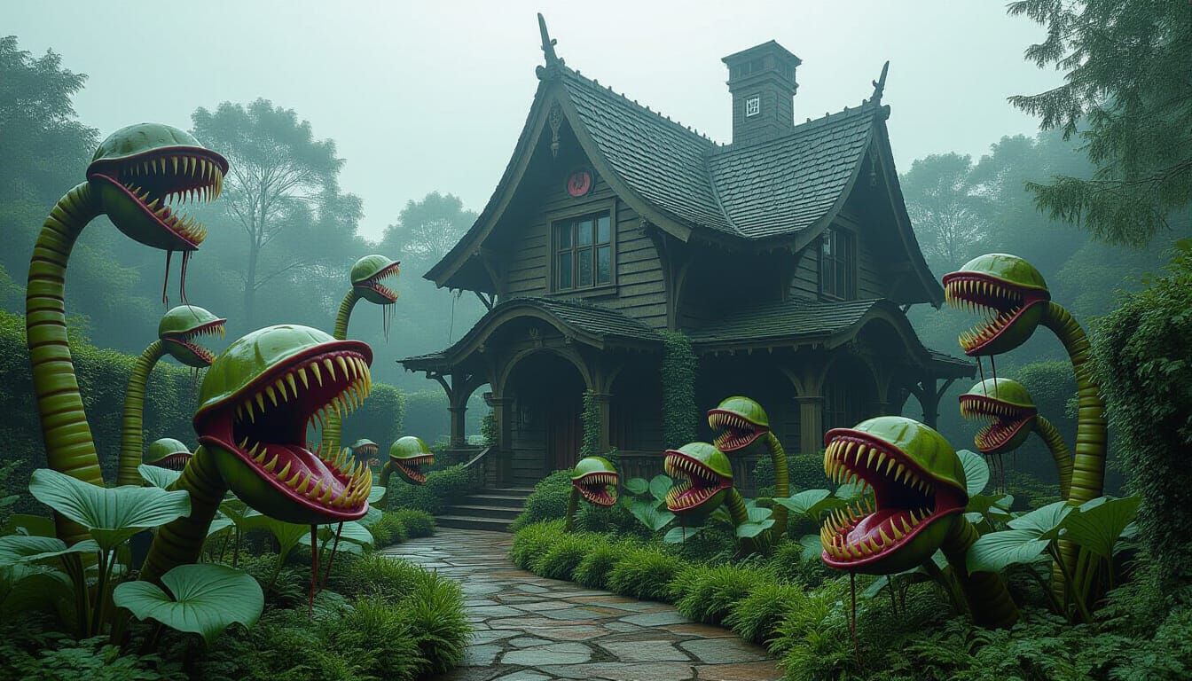 Biomechanical Summerhouse Dominated by Carnivorous Plants