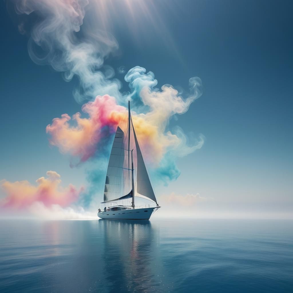 Abstract Colorful Smoke: Cosmic Mystery