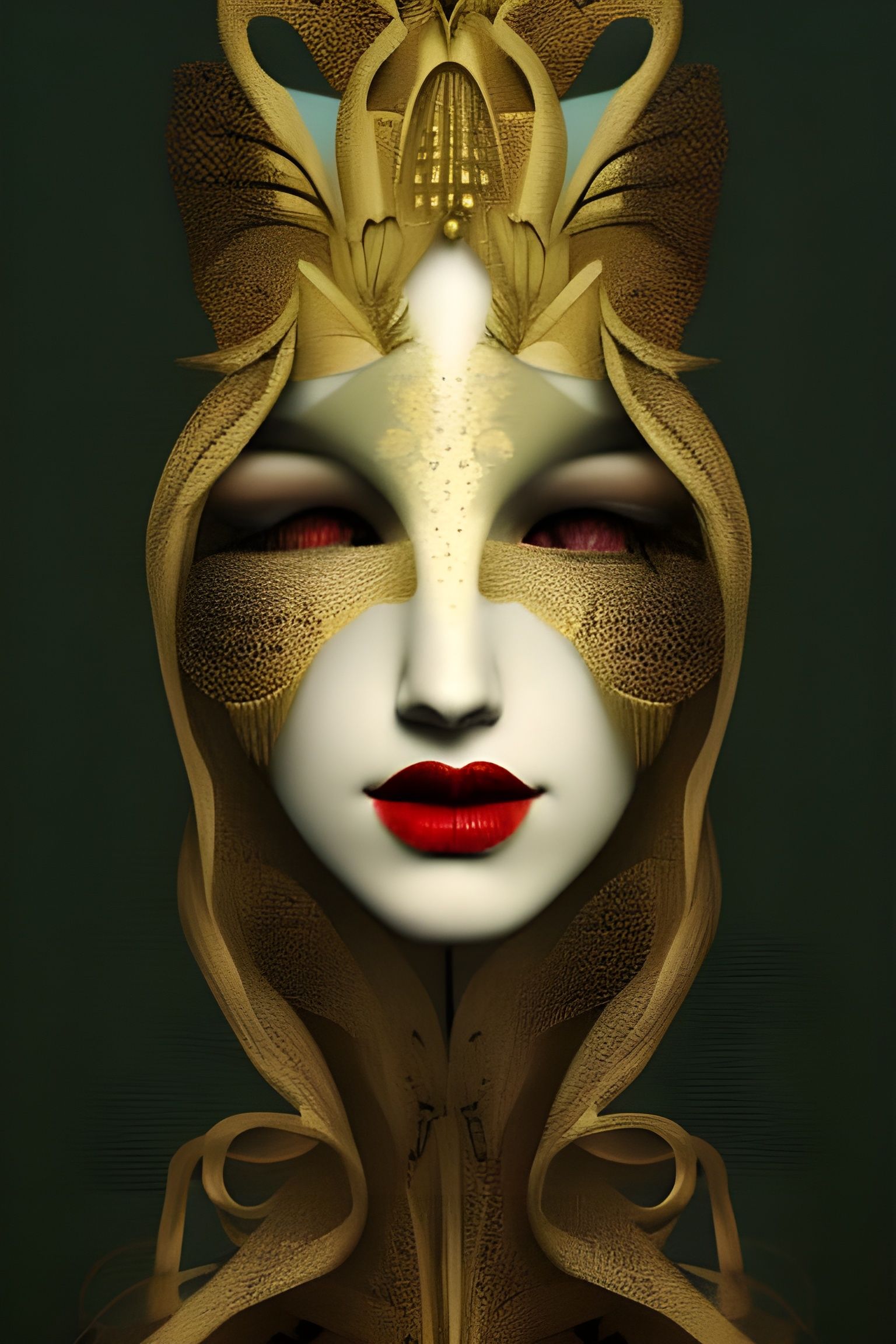 Masked Face Reveal in Hypermaximalist Style