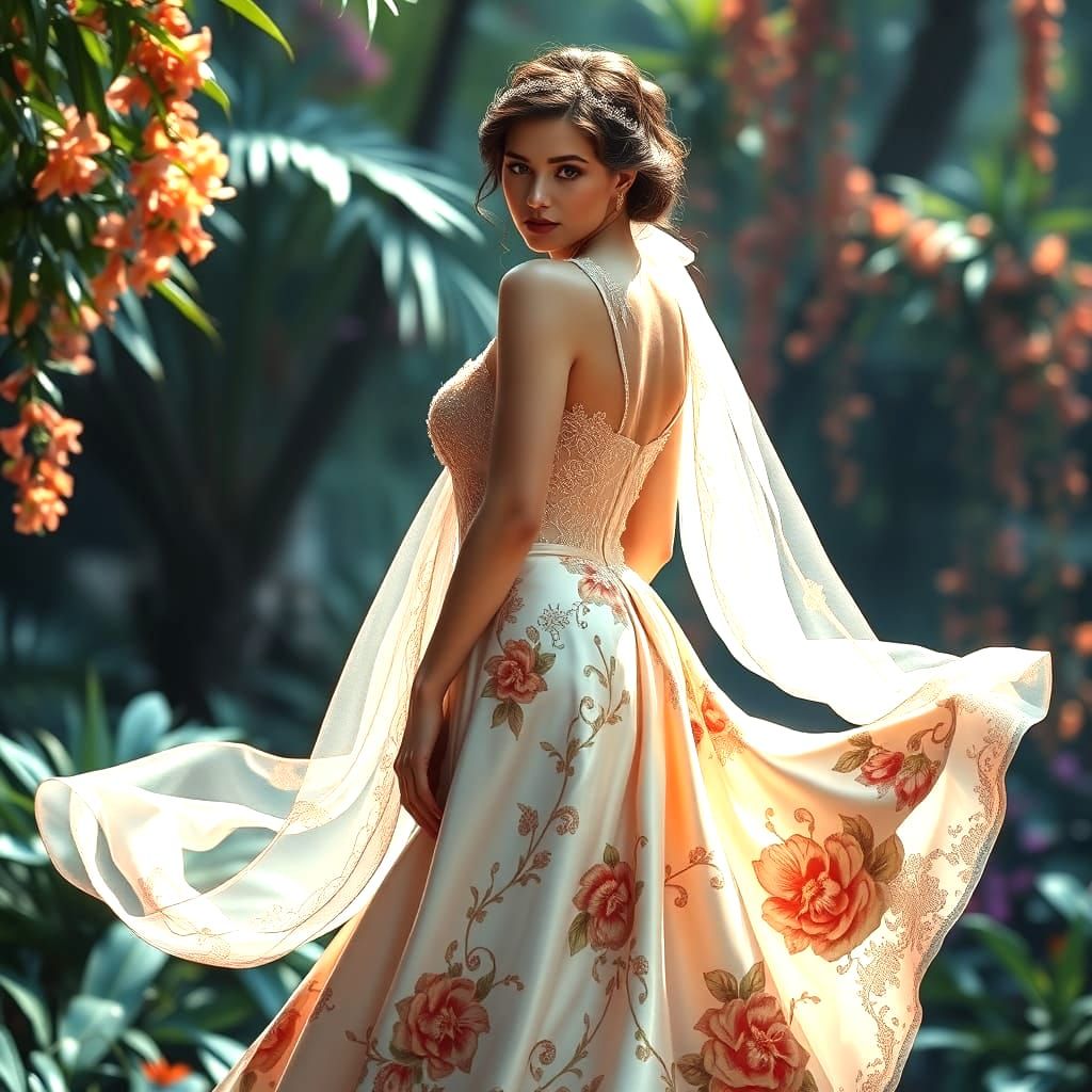 Ethereal Bride in Bebo Style Silk Gown