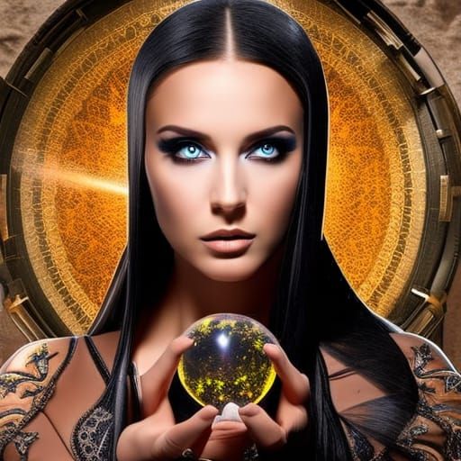 Psychic Tarot Reader in Detailed Fantasy Art
