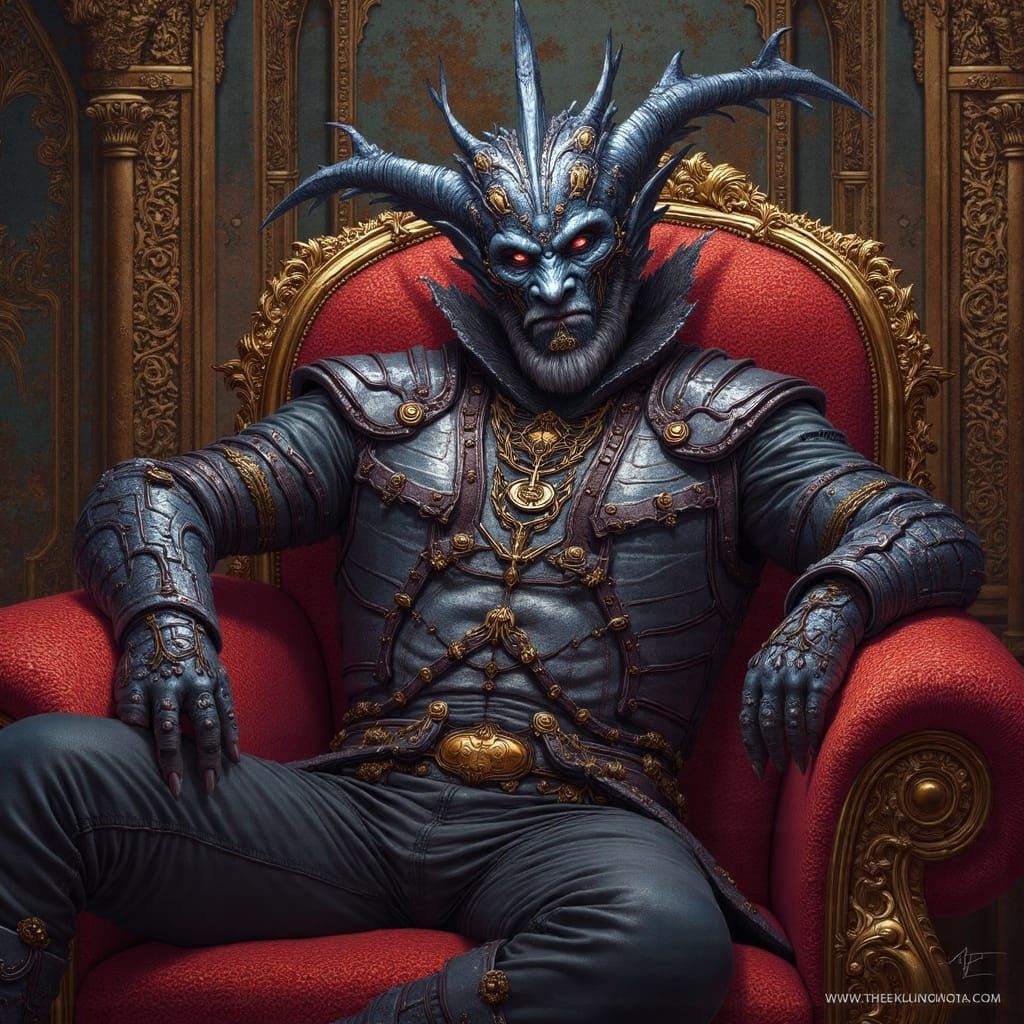 Cyberpunk CEO in Luxurious Lair