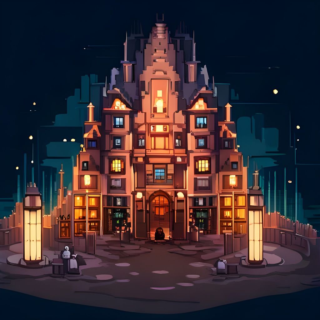 Pixel Art Howl's Moving Castle Illustration