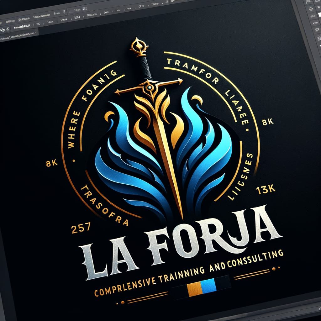 Sword of Transformation Logo in Modern Luxury Style