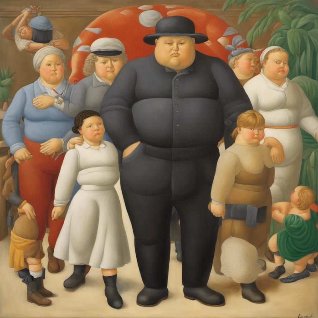 Figurative Art in Fernando Botero Style