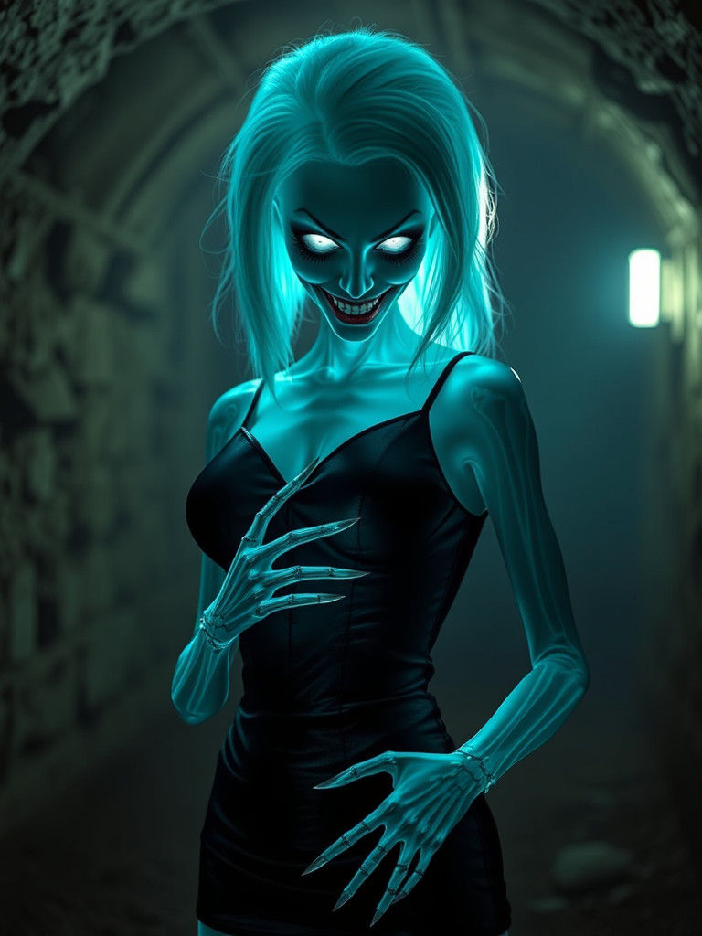 Dark, Creepy, Holographic Snow White