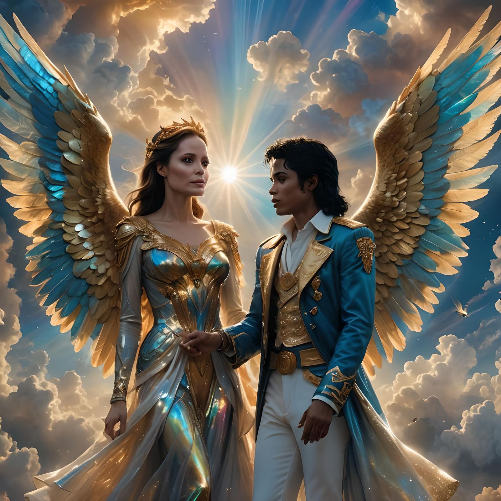 Angelina Jolie and Michael Jackson in Heaven