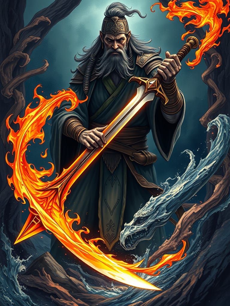 The Guardian of the Magic Sword Forged from All The Elements...