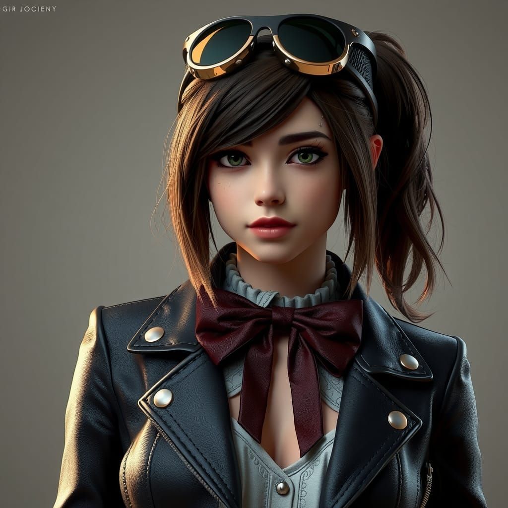 Steampunk Woman Portrait in Photorealistic Style