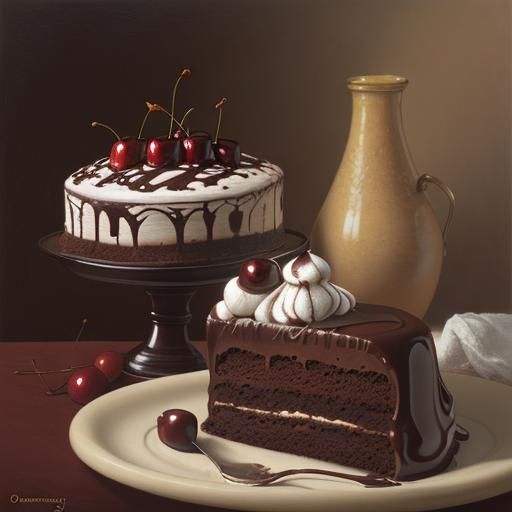 Dark chocolate ice cream with peanut butter, masrshmallows, ...